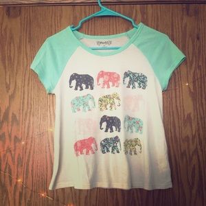 Girls Mudd Elephant Shirt